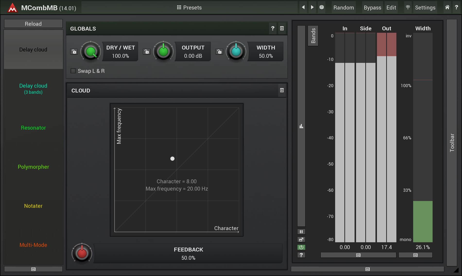 MeldaProduction MCombMB - Premium Multi - Comb Filter for Unique Sounds