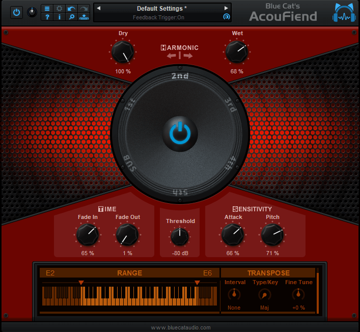 Blue Cat Audio AcouFiend - Versatile Acoustic Feedback Simulation Plug - in