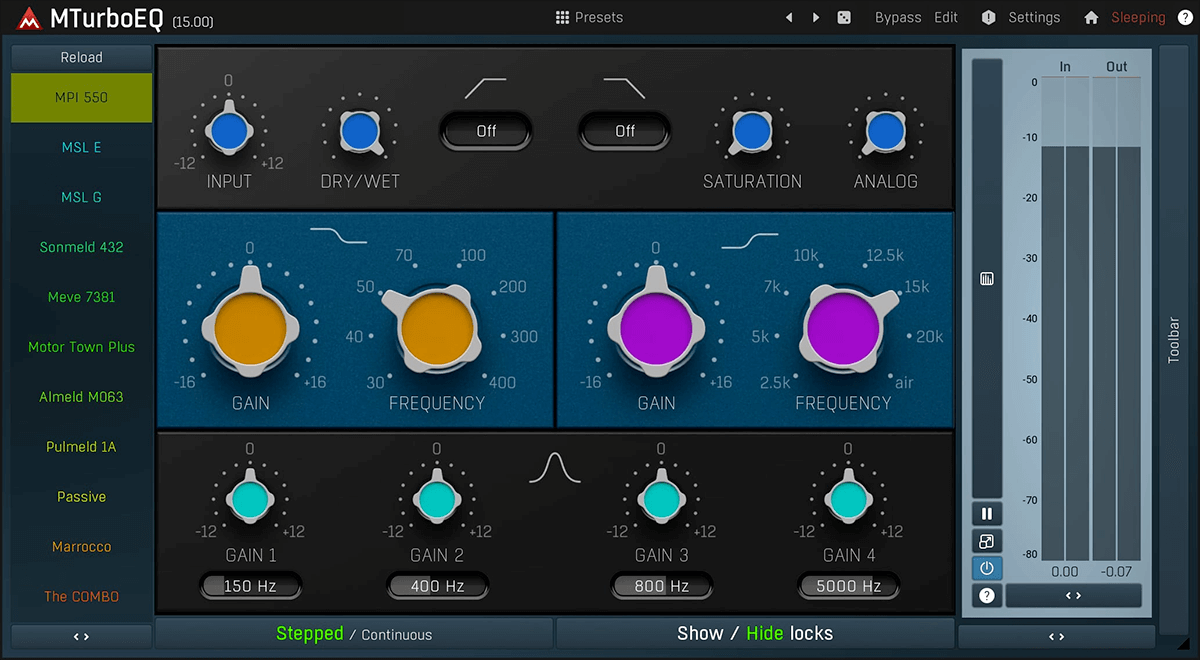 Hot Deal: MeldaProduction MTurboEQ - A Unique Vintage - Style Equalizer for Fast and Pristine Equalization