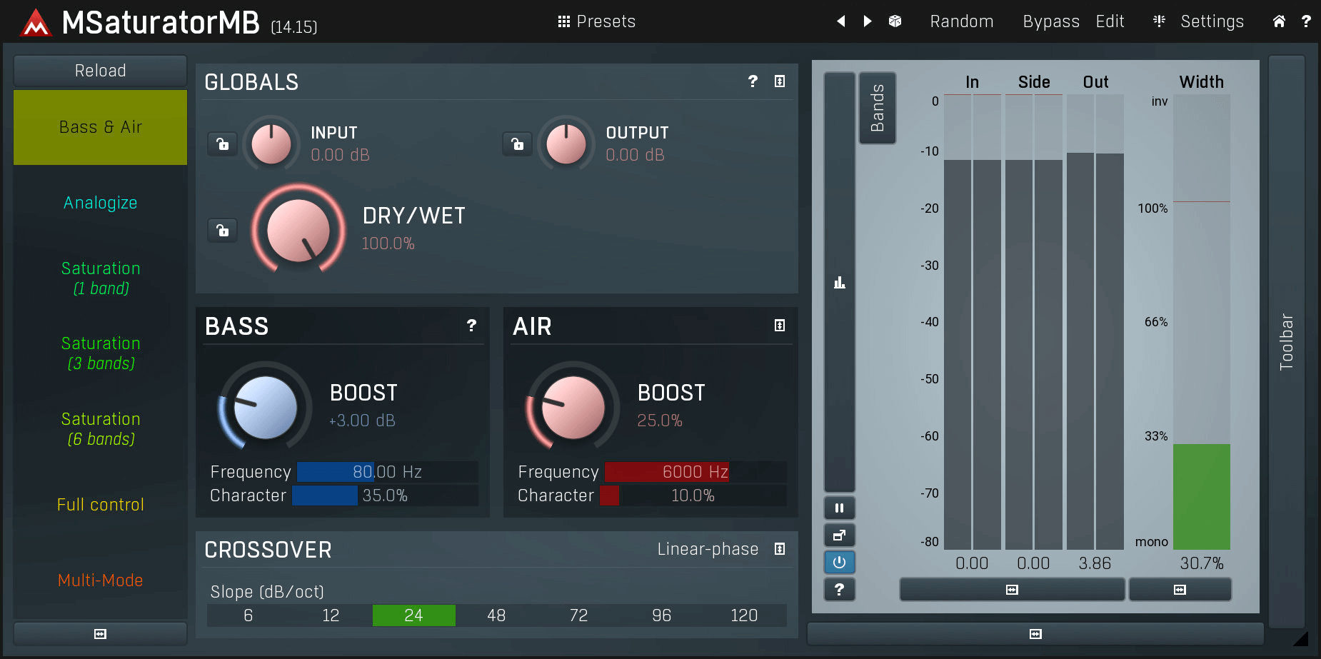 MeldaProduction MSaturatorMB: Versatile & Musical Saturation Plugin