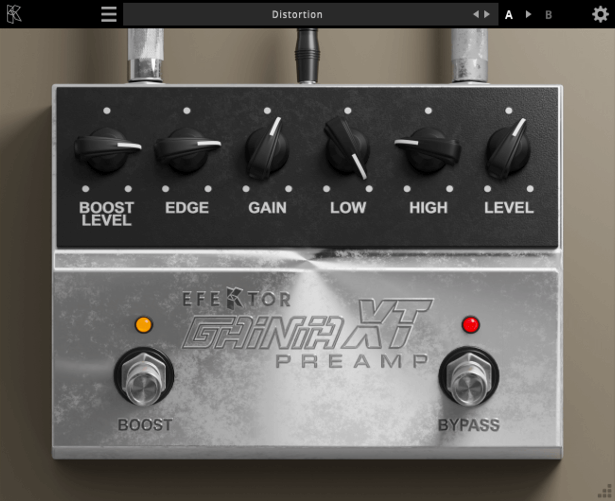 Kuassa Efektor Gainia XT: Versatile High - Gain Guitar Preamp Plugin with Boost and Edge Controls