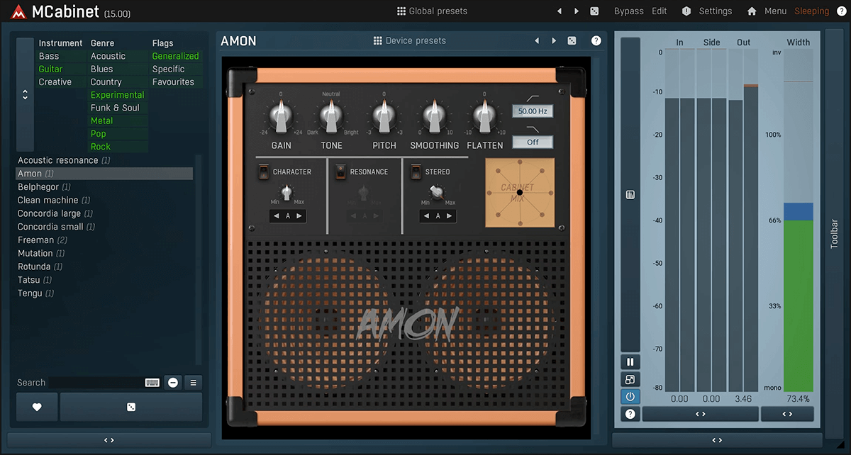 MeldaProduction Revolutionary MCabinet for Guitar and Bass Sound Design