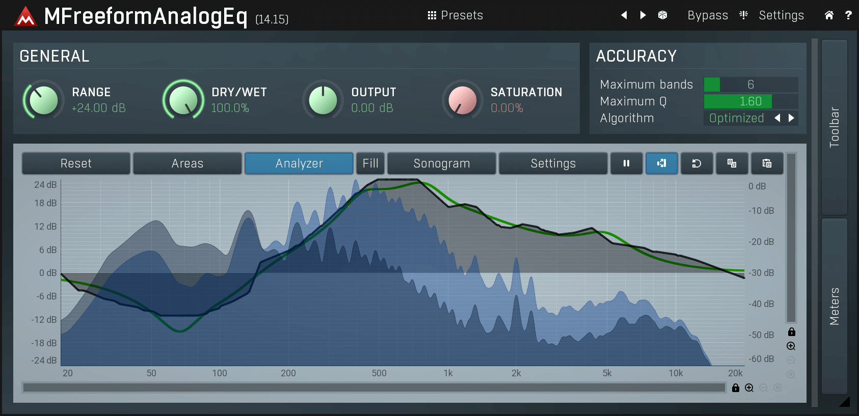 MeldaProduction MFreeformAnalogEQ: A Simple and High - Quality Freeform Equalizer Plugin