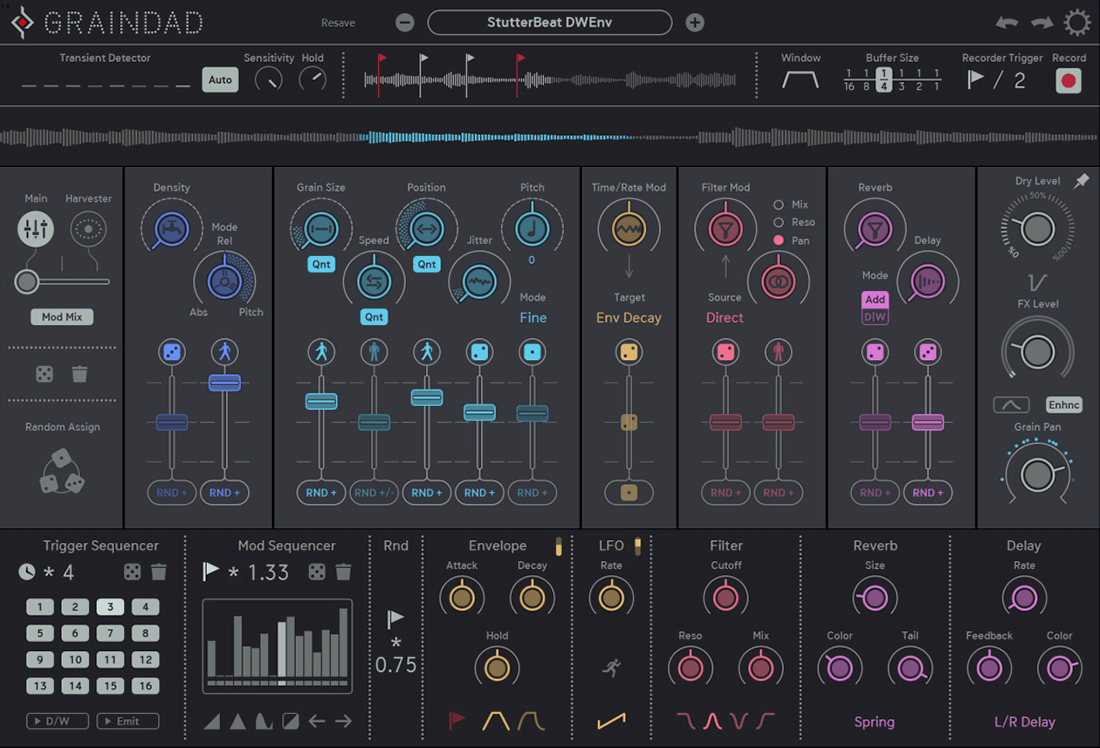 Sugar Bytes Graindad: Top - Notch Granular Audio Effect