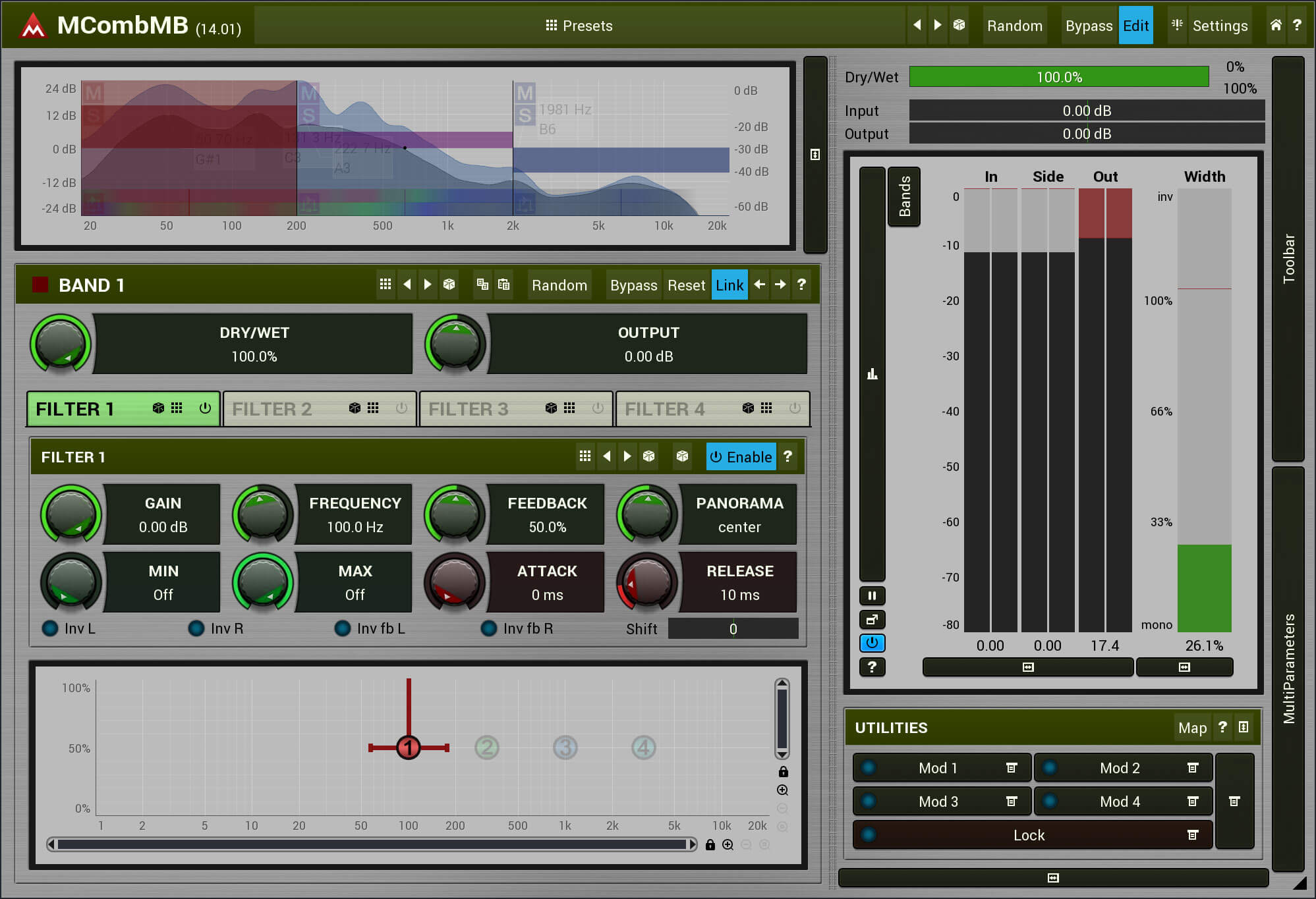 MeldaProduction MCombMB - Premium Multi - Comb Filter for Unique Sounds