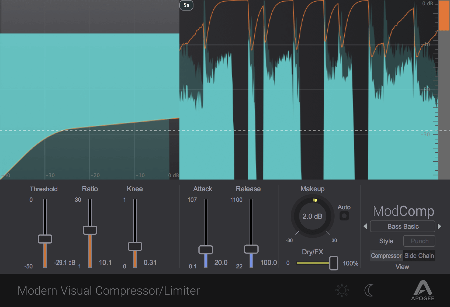 Apogee ModComp - Premium Visual Compressor & Limiter Plugin