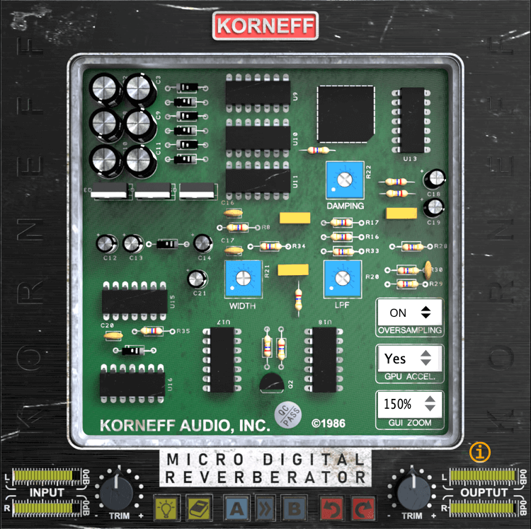 Korneff Super Cool Micro Digital Audio Reverberator - Ideal for Studio Use