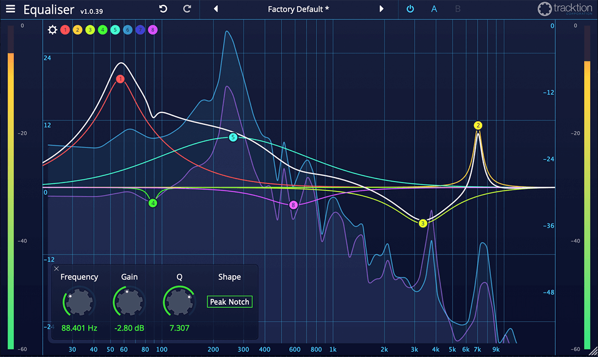 Tracktion DAW Essential Equalizer - Ideal for Mixing