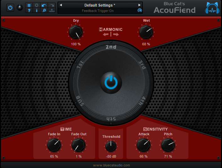 Blue Cat Audio AcouFiend - Versatile Acoustic Feedback Simulation Plug - in
