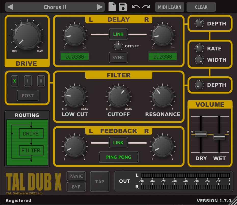 Enhanced TAL Dub-X Plugin with Extra Features and Wide Compatibility