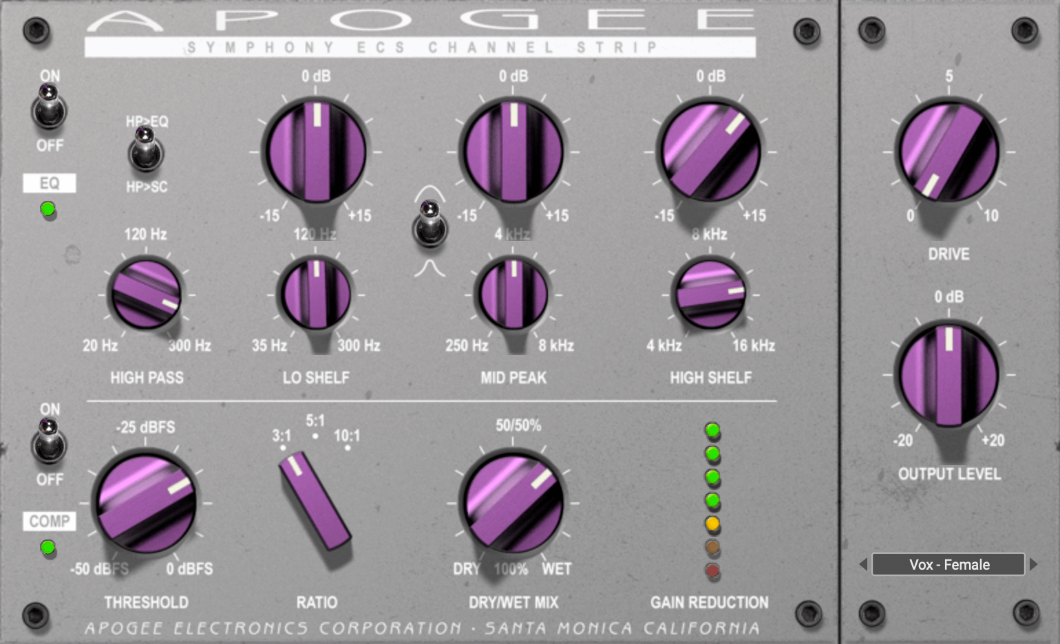 Apogee Symphony ECS Channel Strip - Enhance Tracks with Ease
