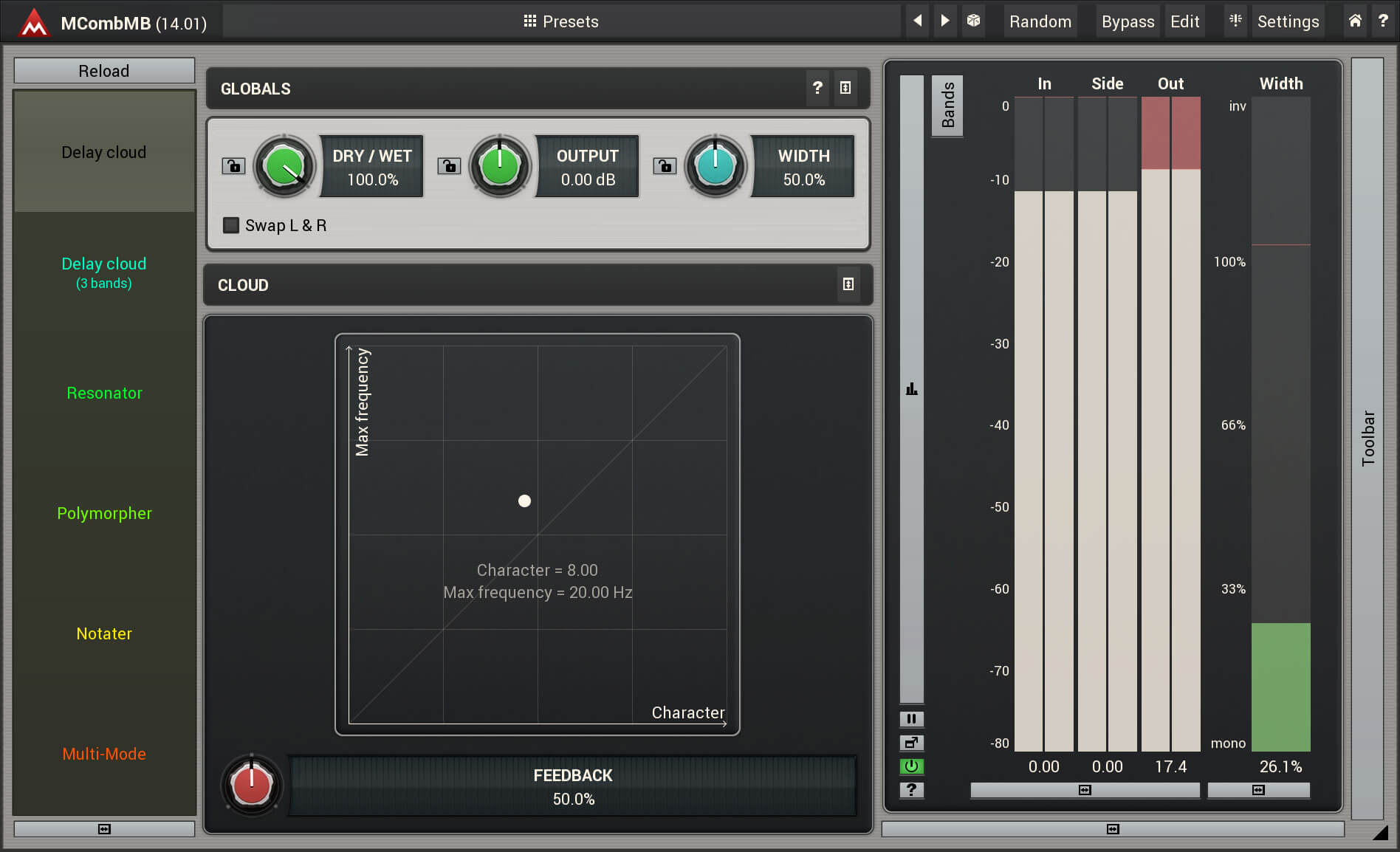 MeldaProduction MCombMB - Premium Multi - Comb Filter for Unique Sounds