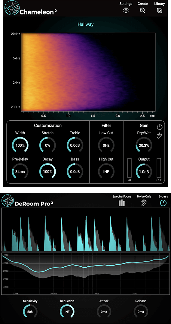 Exclusive Accentize Bundle: Chameleon 2 and DeRoom Pro 2 Reverb Tools