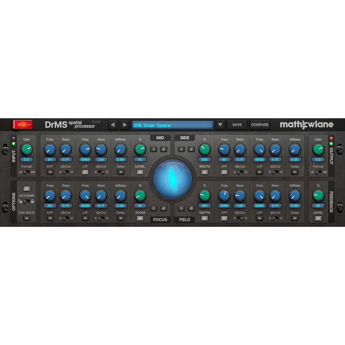 Mathew Lane DrMS: Advanced Spatial Audio Processor for Mixing, Mastering & Post - Production