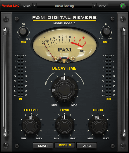 Digital Plug-and-Play Natural-Sounding Reverb for Drums