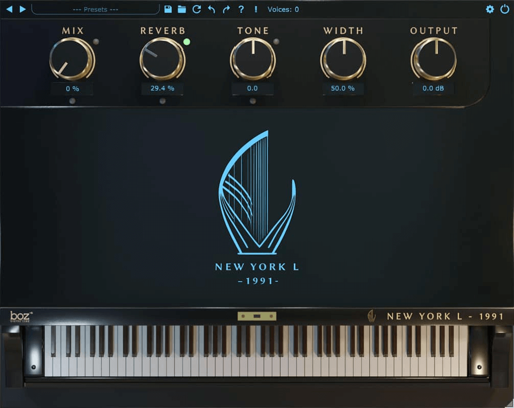Boz Digital Labs Exclusive New York L Piano Bundle - Ideal for Musicians