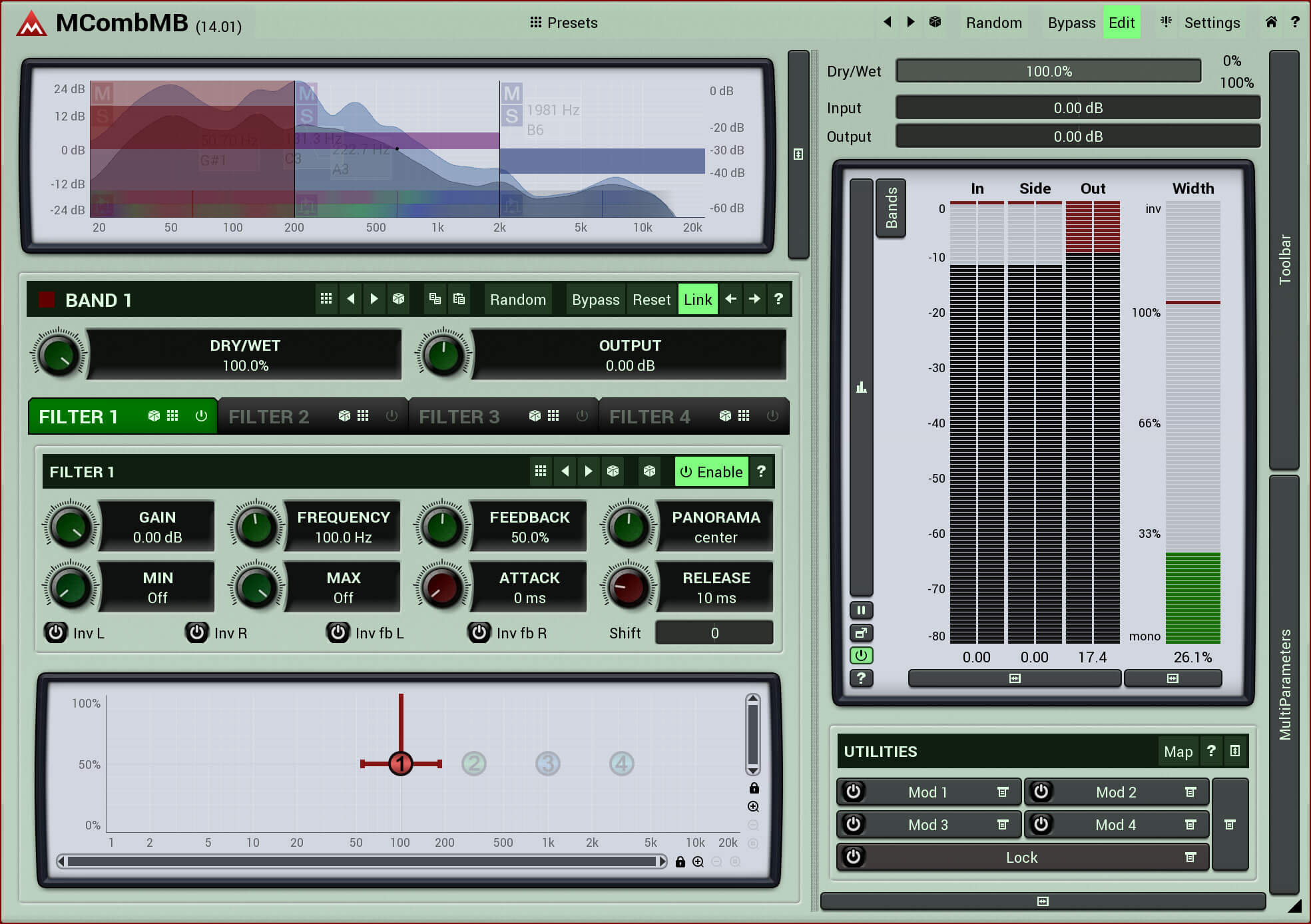 MeldaProduction MCombMB - Premium Multi - Comb Filter for Unique Sounds
