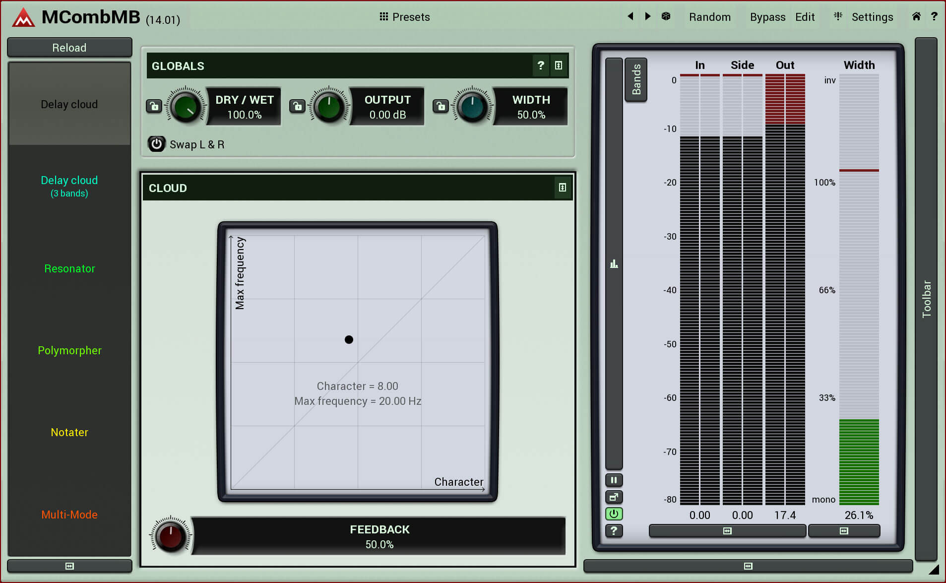 MeldaProduction MCombMB - Premium Multi - Comb Filter for Unique Sounds