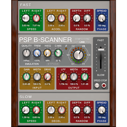 PSP Vintage Hammond-style B-Scanner Audio Effect Emulator