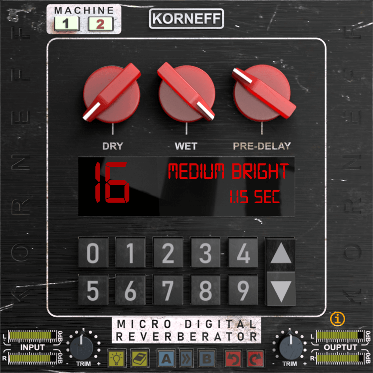 Korneff Super Cool Micro Digital Audio Reverberator - Ideal for Studio Use