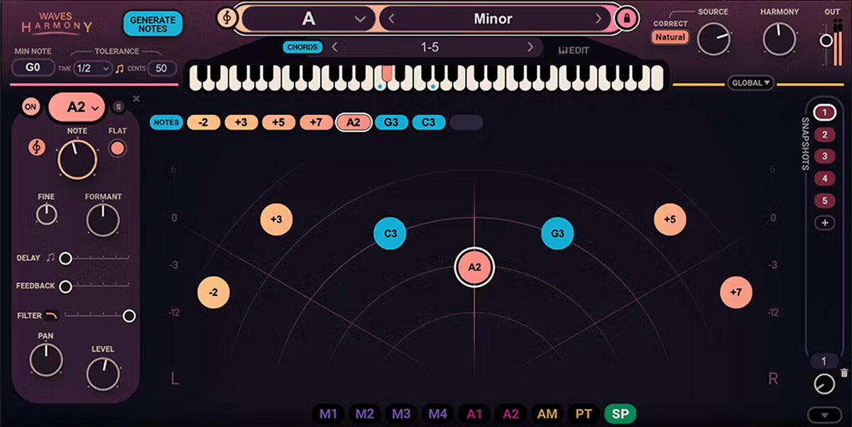 Waves Real - Time Vocal Harmony Generator with Multiple Workflows