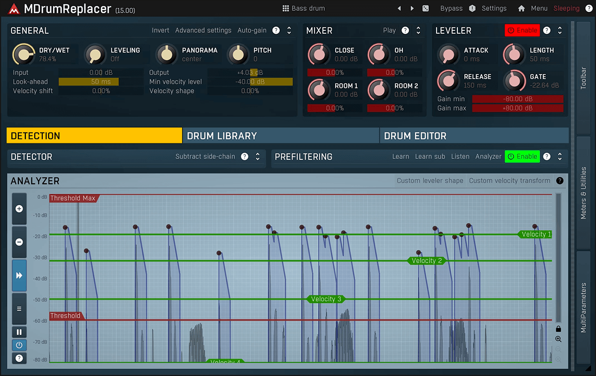MeldaProduction MDrumReplacer: High - performance Drum Hit Replacement Tool
