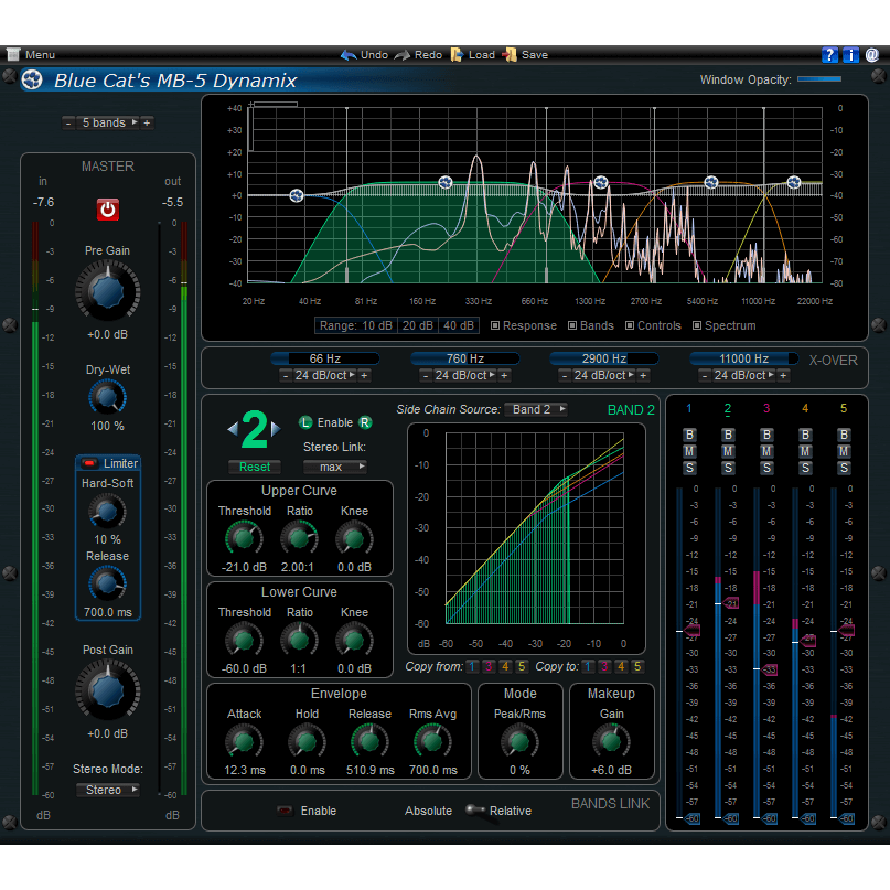 Blue Cat Audio MB-5 Dynamix: Powerful All-in-One Multiband Processor