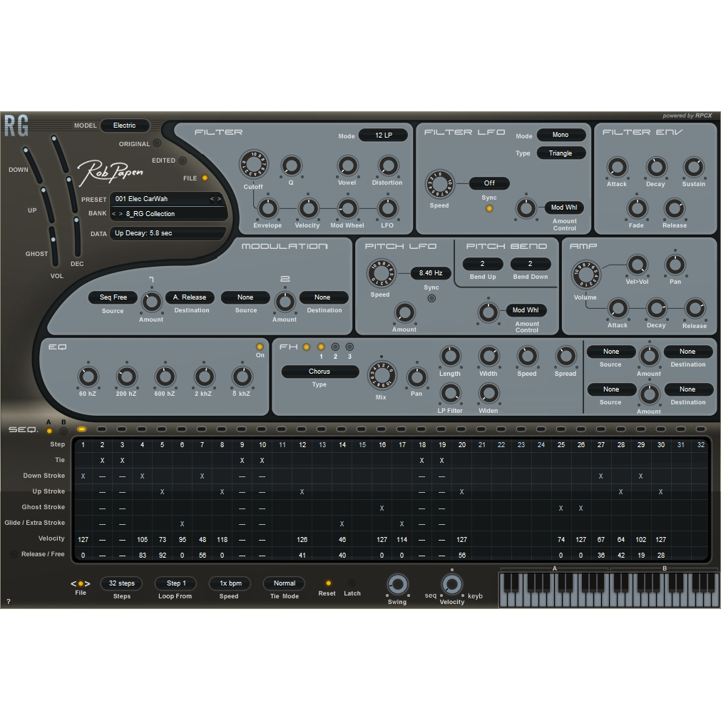 Rob Papen RG - An Innovative Groove Plug - in for Diverse Guitar Sounds