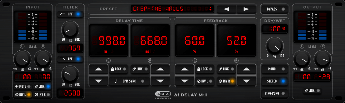 MIA Laboratories MKII Mia Delay dt - Ideal for Production and Live Performance