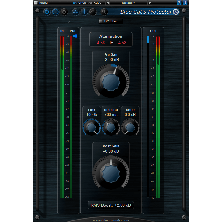 Blue Cat Audio's High - Performance Stereo Protector Limiter Plugin