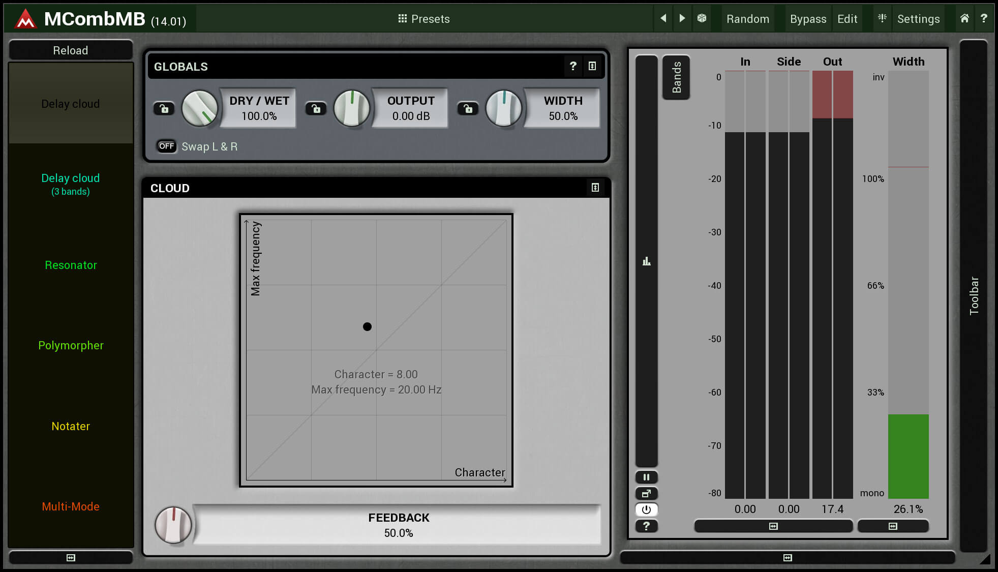 MeldaProduction MCombMB - Premium Multi - Comb Filter for Unique Sounds