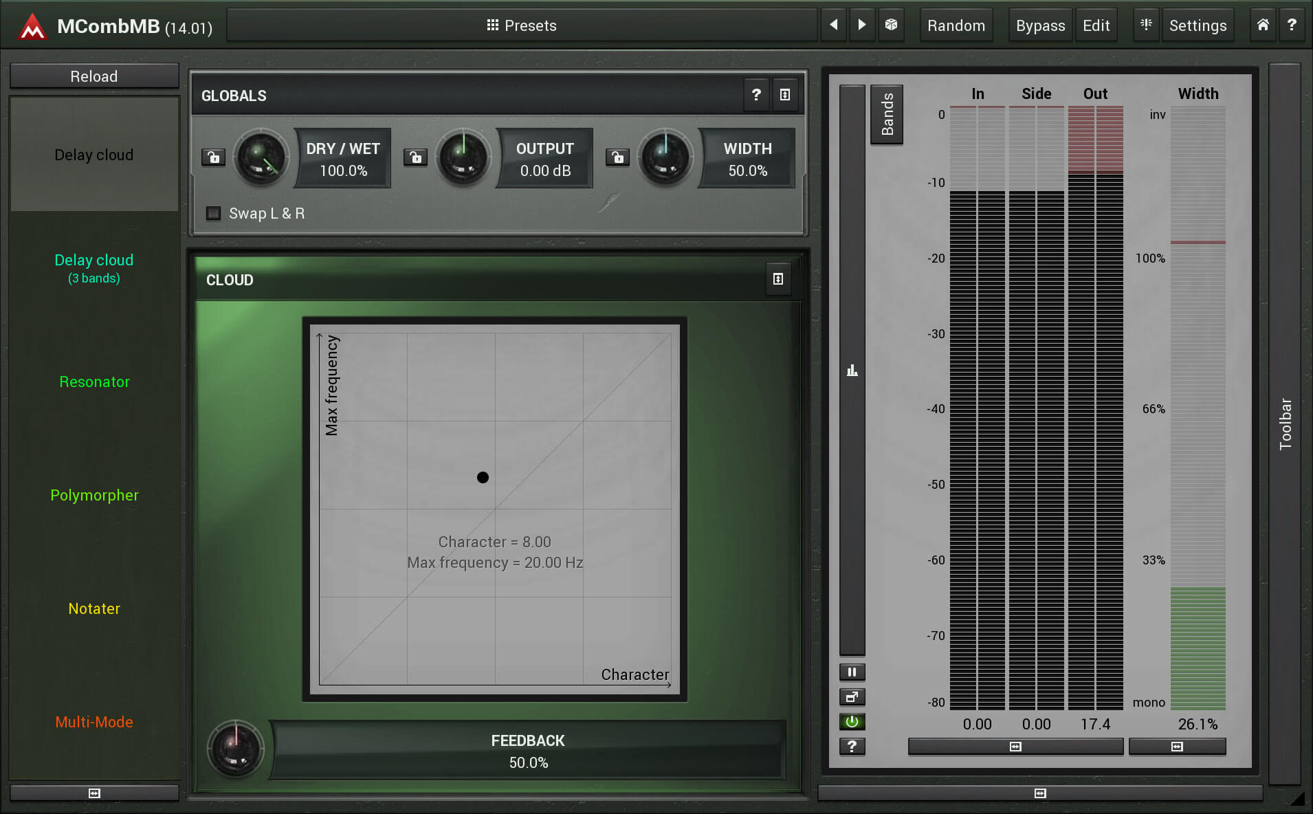 MeldaProduction MCombMB - Premium Multi - Comb Filter for Unique Sounds