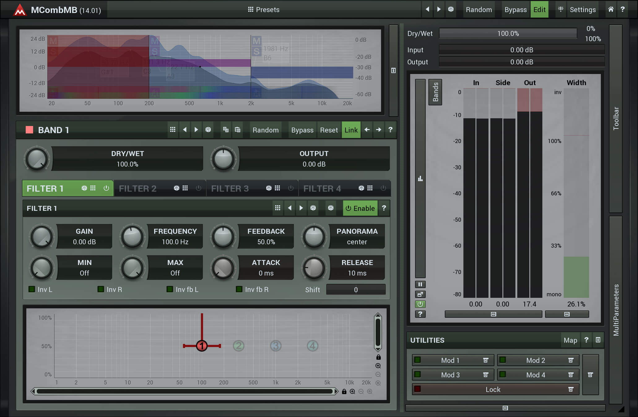 MeldaProduction MCombMB - Premium Multi - Comb Filter for Unique Sounds