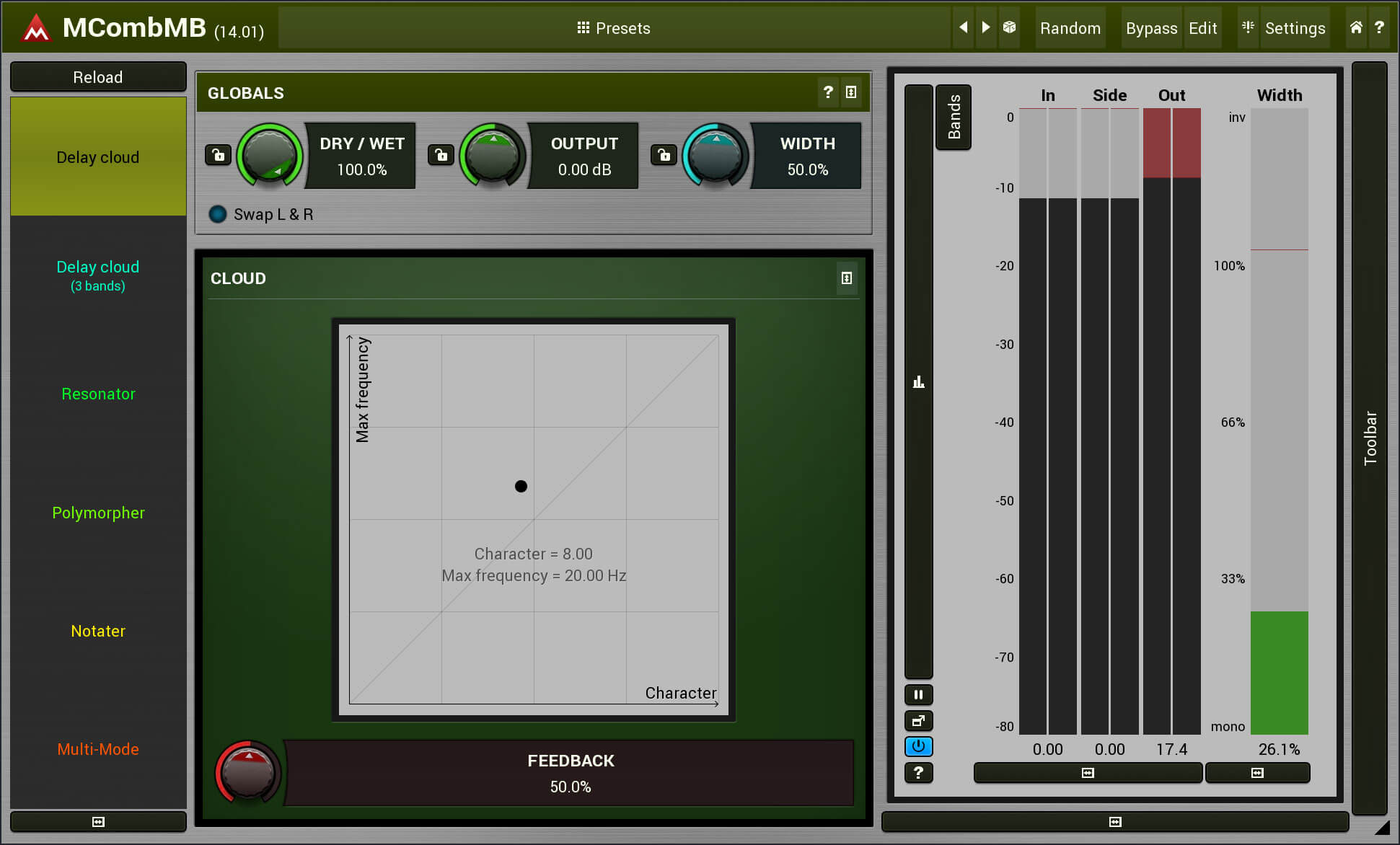 MeldaProduction MCombMB - Premium Multi - Comb Filter for Unique Sounds