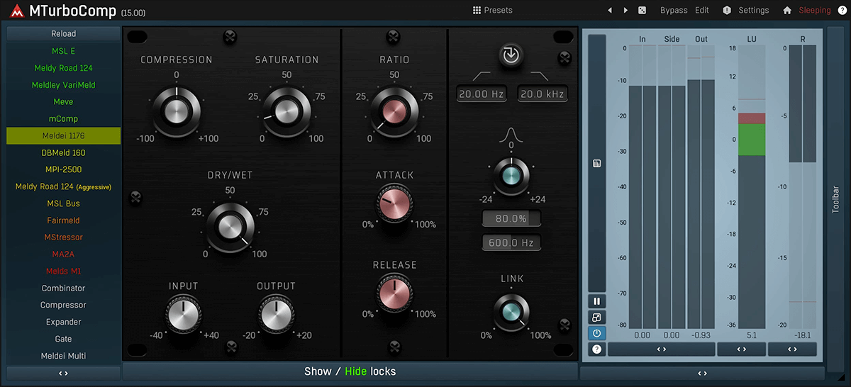 MeldaProduction MTurboCompLE: Affordable Classic Analog Compressor Emulator
