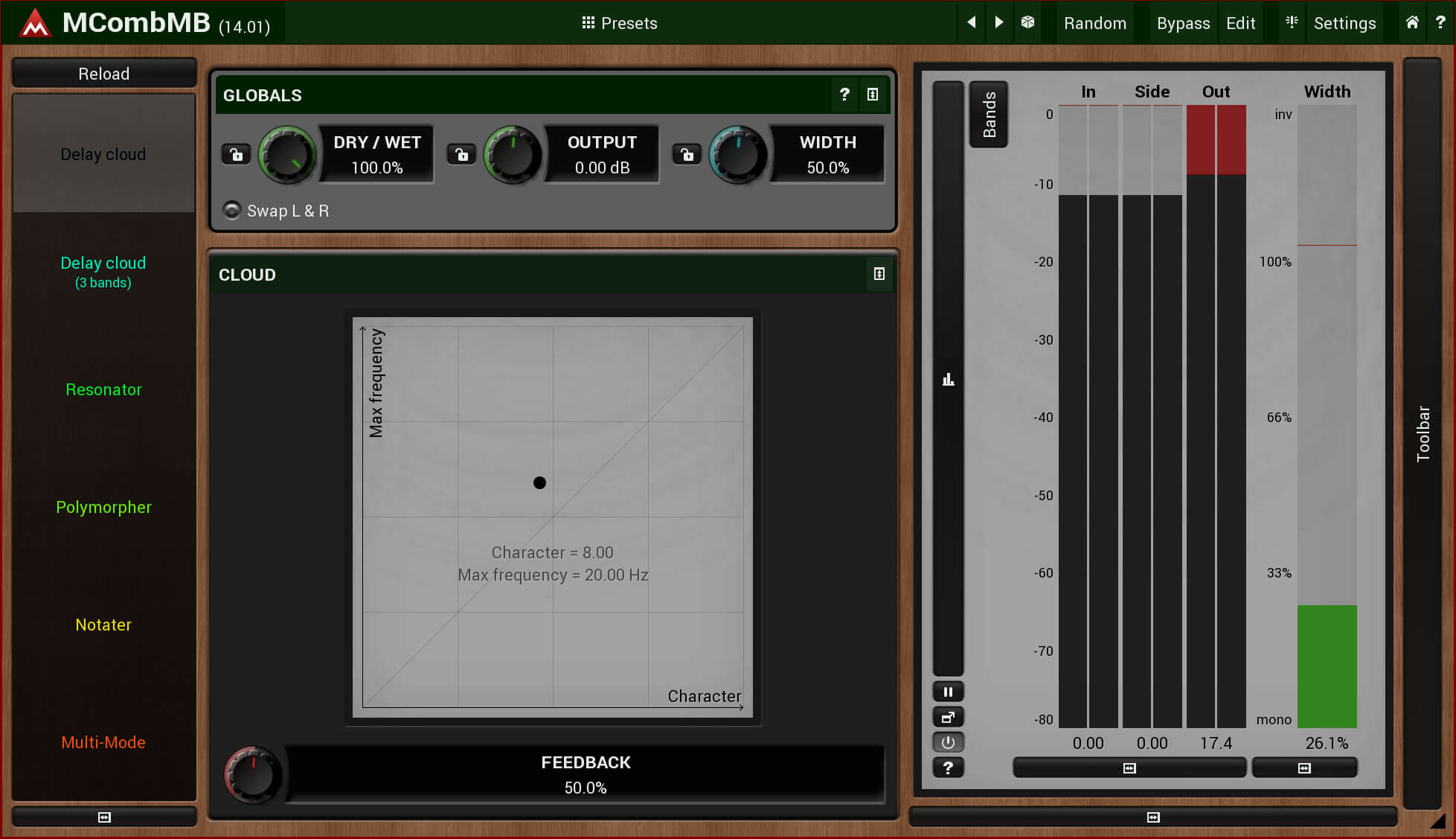 MeldaProduction MCombMB - Premium Multi - Comb Filter for Unique Sounds