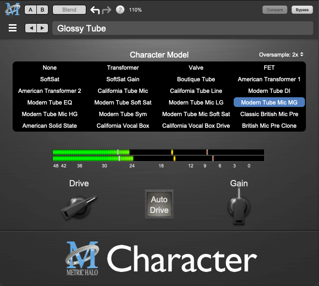 Metric Halo Character v4: 24 Models for Classic Analog Distortion