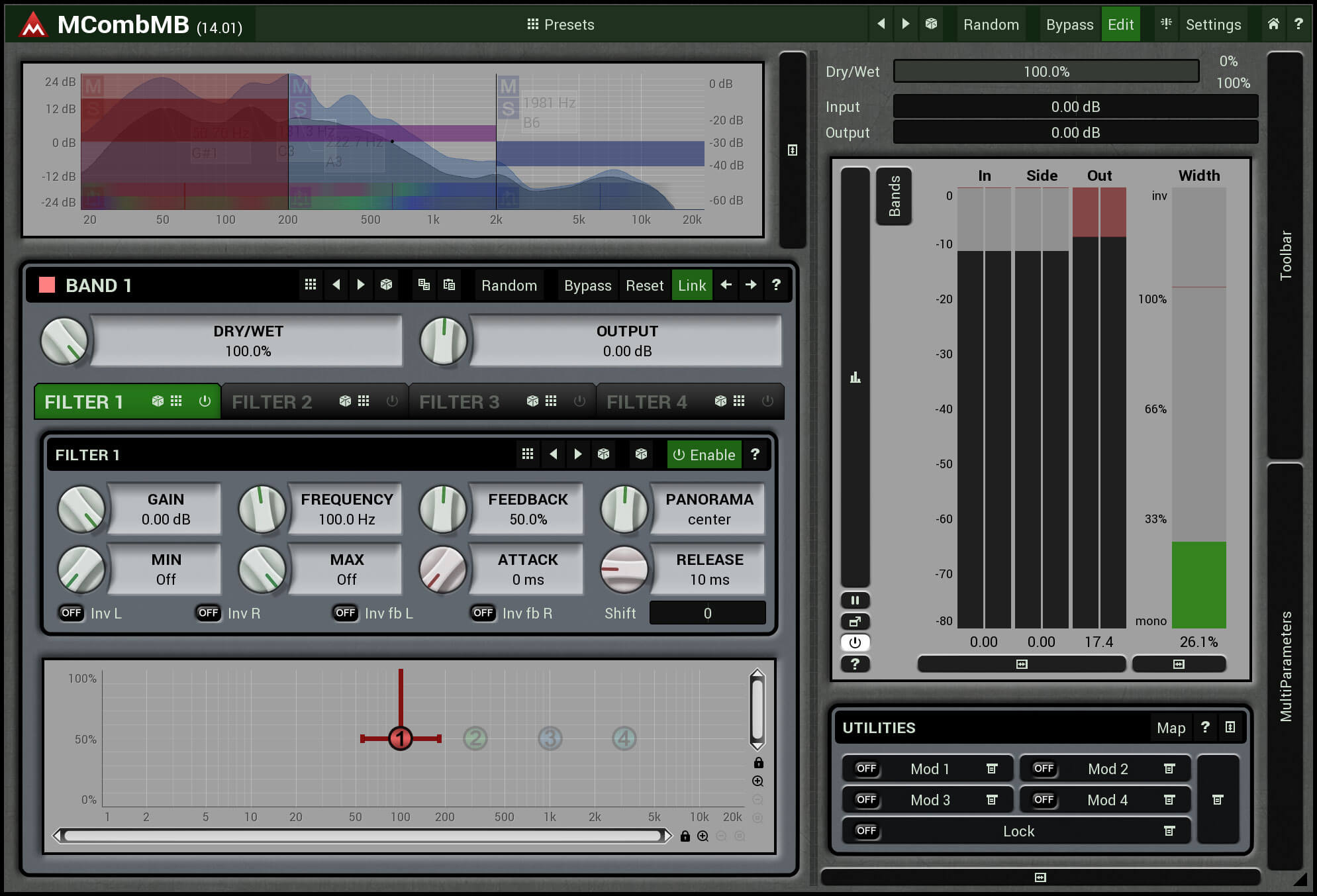 MeldaProduction MCombMB - Premium Multi - Comb Filter for Unique Sounds
