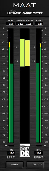 MAAT Professional DRMeter MKI: Universal Real - Time Dynamic Range Metering Plug - in