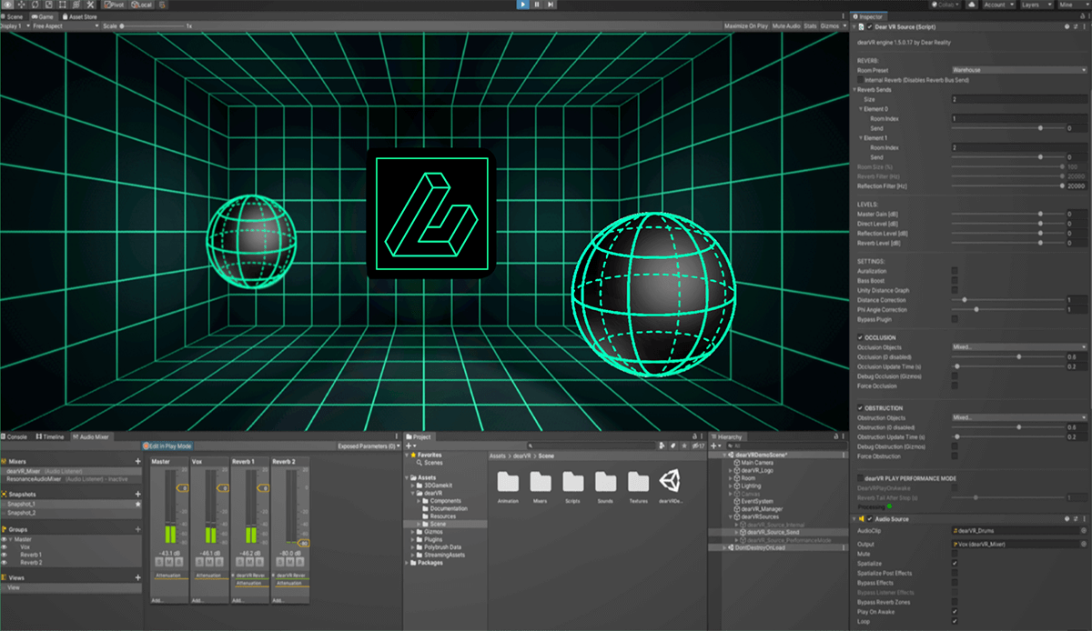 Dear Reality dearVR Unity - Top Spatializer Plugin for Ultra - Realistic Acoustics
