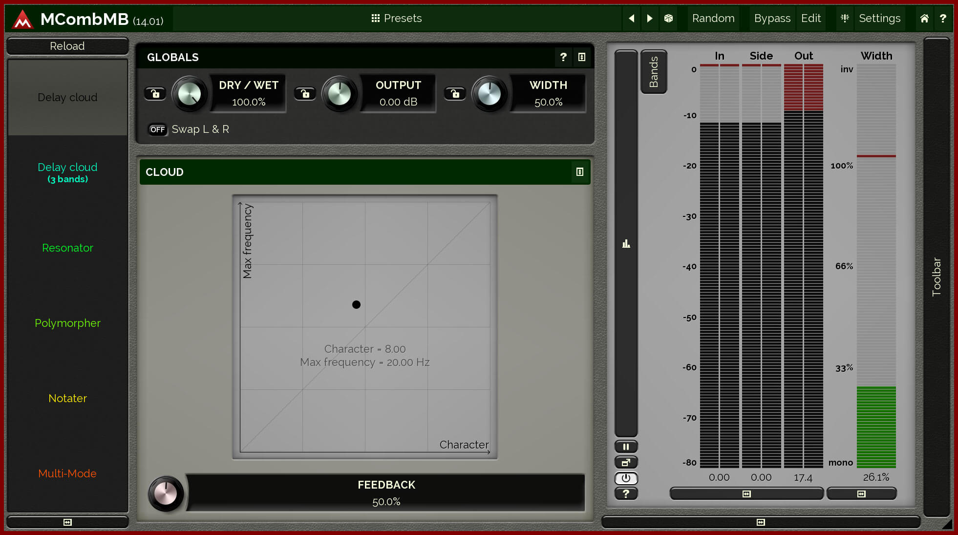 MeldaProduction MCombMB - Premium Multi - Comb Filter for Unique Sounds