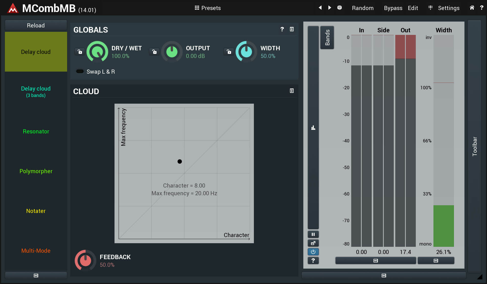 MeldaProduction MCombMB - Premium Multi - Comb Filter for Unique Sounds