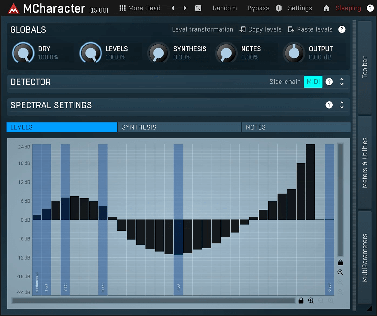 MeldaProduction MCharacter: Advanced Tool for Monophonic Audio Harmonic Control