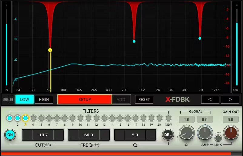 Waves X-FDBK: Automatic Feedback Elimination Plugin for Enhanced Live Sound Experience