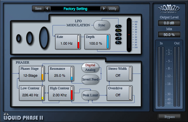 Nomad Factory Liquid Phase II: Vintage and Modern Phasing Effects Plugin