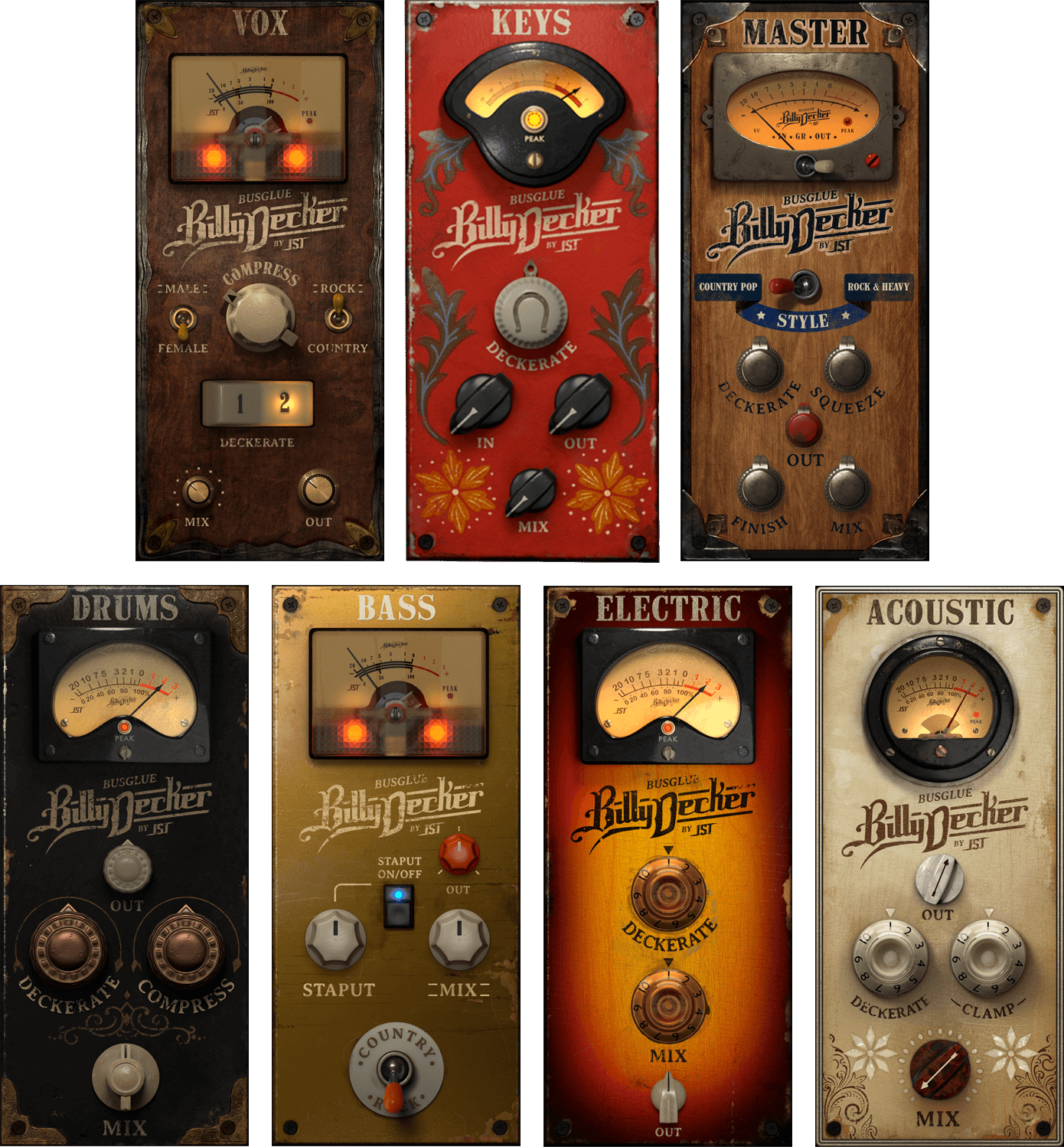 Hot Deal! JST Bus Glue Billy Decker Bundle with 7 All - new Audio Plugins