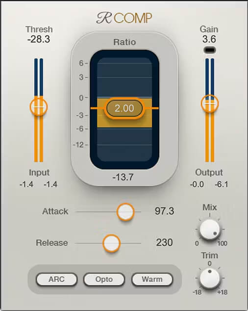 Waves R-Comp: A Modern Compressor with Vintage Warmth and Advanced Features
