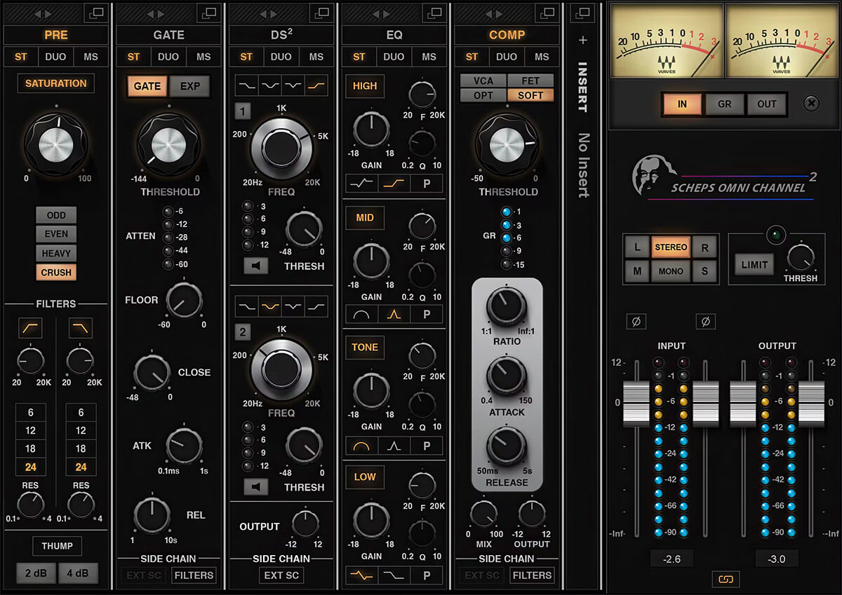 Get Waves Scheps Omni Channel 2 - The Enhanced Audio Channel Strip with New Features