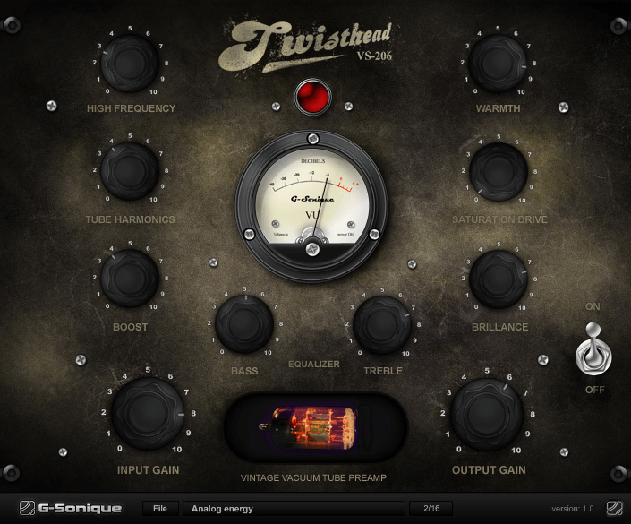 G-Sonique Twisthead VS-206 - Premium Analog Sound Machine for Live and Electronic Music Production