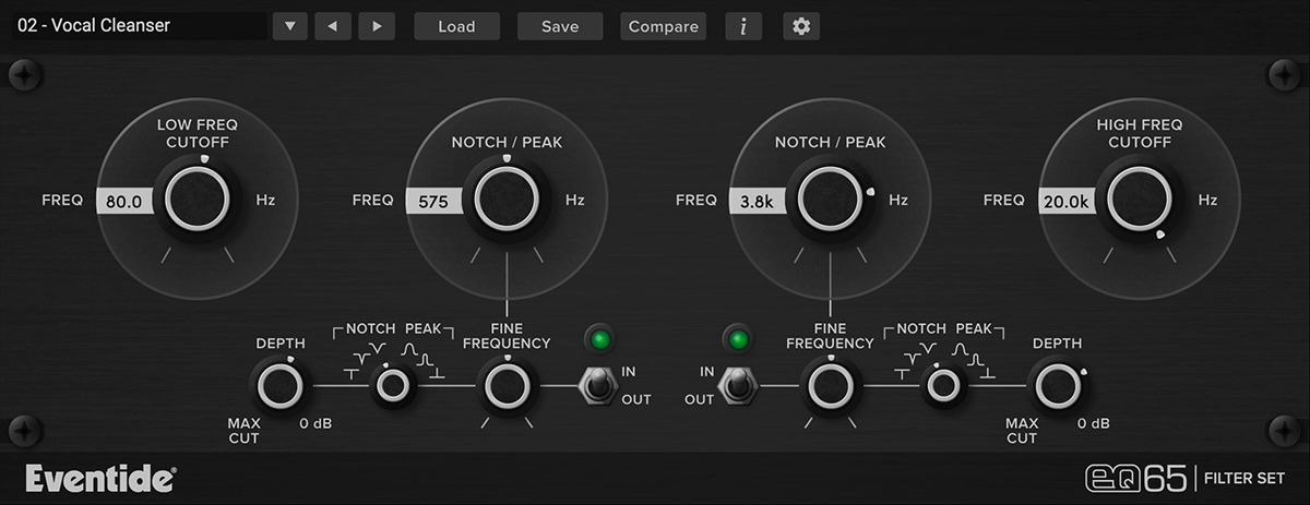 Eventide EQ65 - Premium Filter Set for Audio Recording